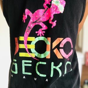 Vintage Decko Gecko surfboard  tank top